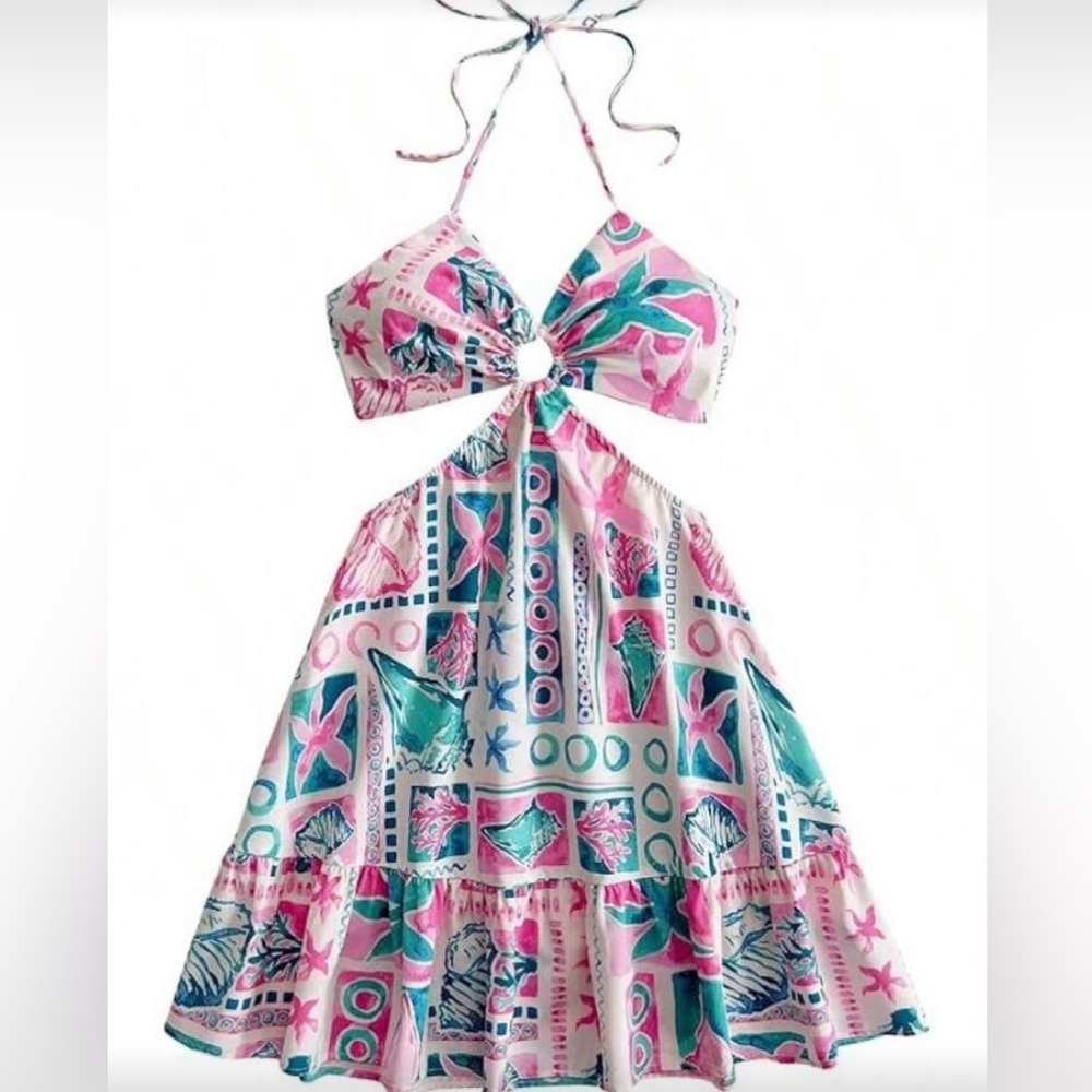 Ocean Patterned Dress - Picture 1 of 5